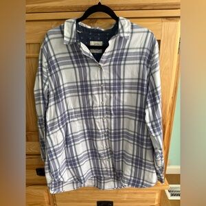 Jachs Blue and White Plaid Button Down Shirt